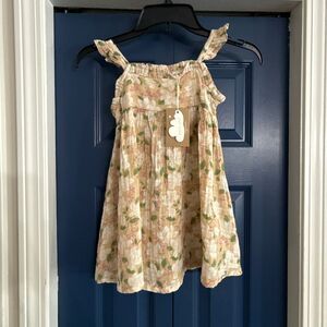 Angel Dear Organic Cotton Floral Sun Dress Size 4T NWT